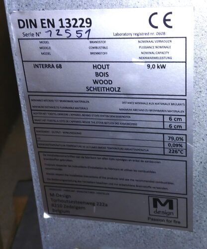 M-Design inzet houthaard model Interra 68 met Ventilator - Afbeelding 5
