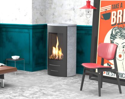 Lotus gaskachel type Gasline 20 met speksteen op propaan - Afbeelding 6