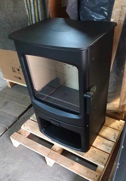 Topper nieuwe Engelse Charnwood Houtkachel Aire 5 met Houtdepot - Afbeelding 2