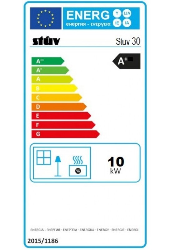Revolutionaire Houtkachel Stûv 30 Inbouwhaard in zeer goede staat - Afbeelding 15