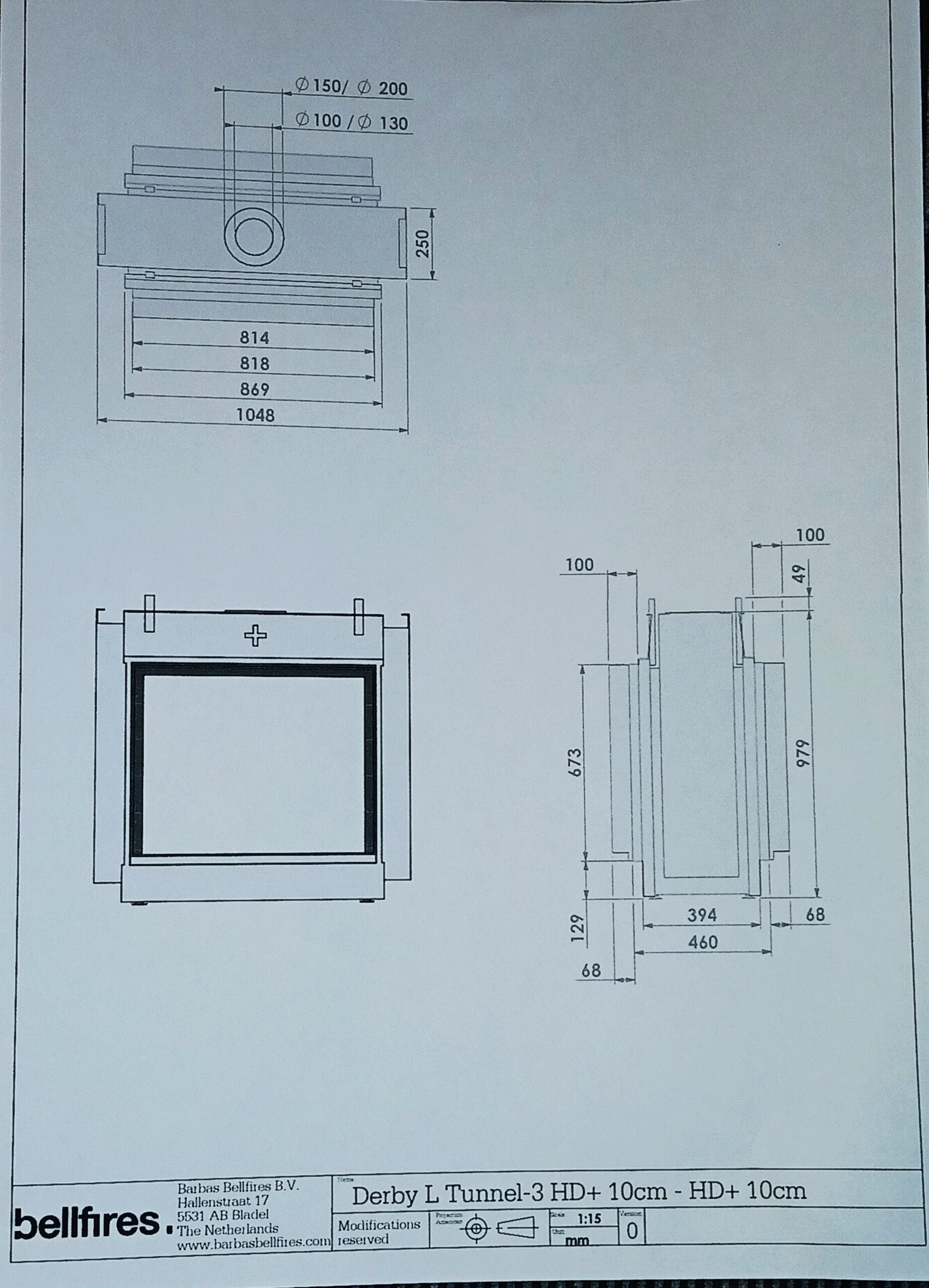 SALE Doorkijkhaard / Tunnelhaard van Bellfires type Derby Large Tunnel 3 - Afbeelding 8