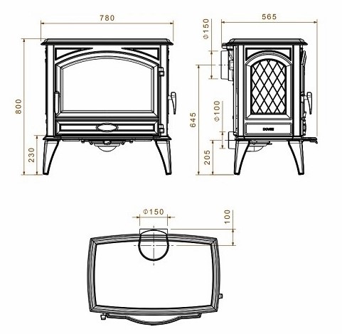 Aanbieding grote klassieke Houtkachel van Dovre model 760WD - Afbeelding 6