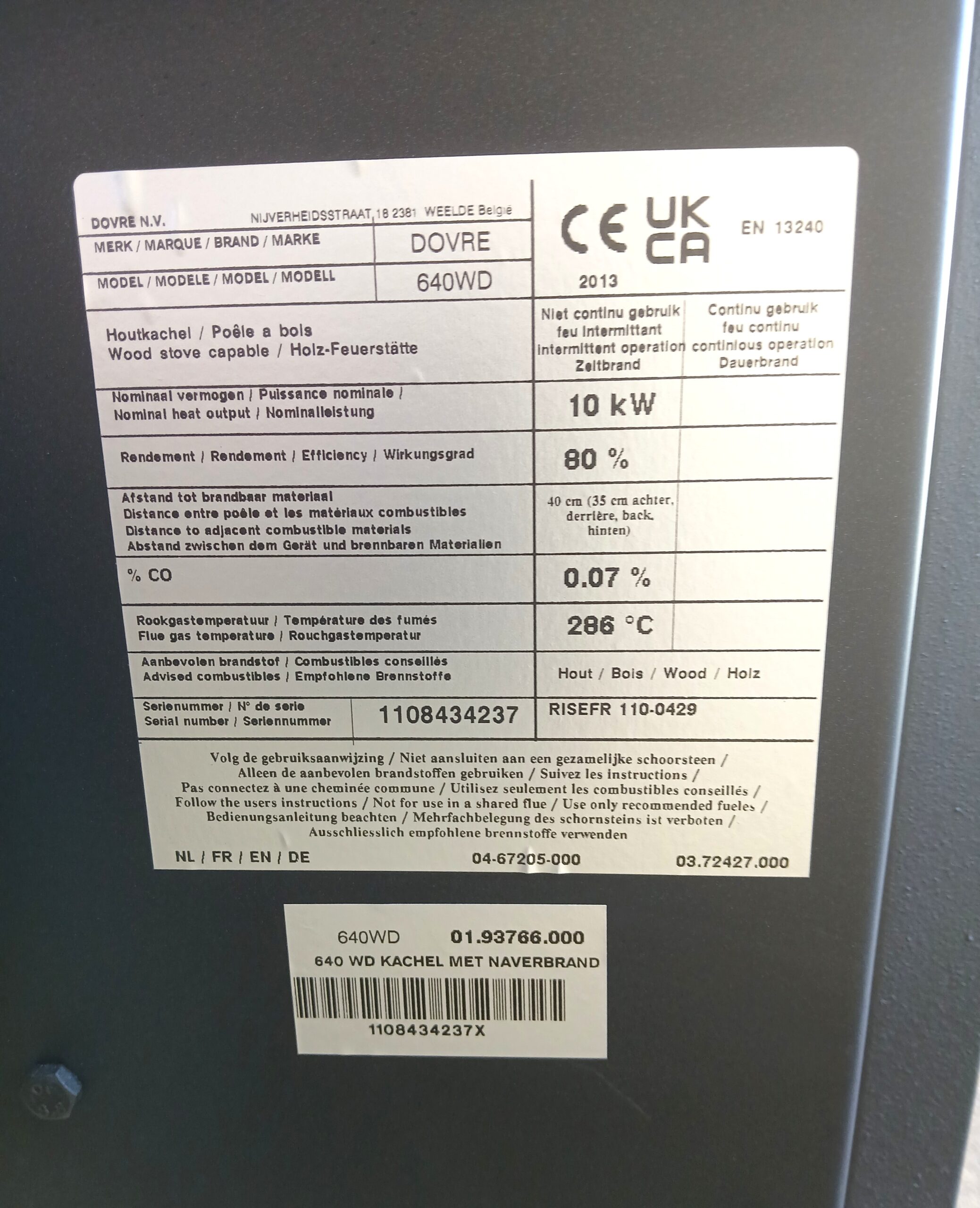 SALE klassieke Houtkachel van Dovre model 640WD - Afbeelding 10