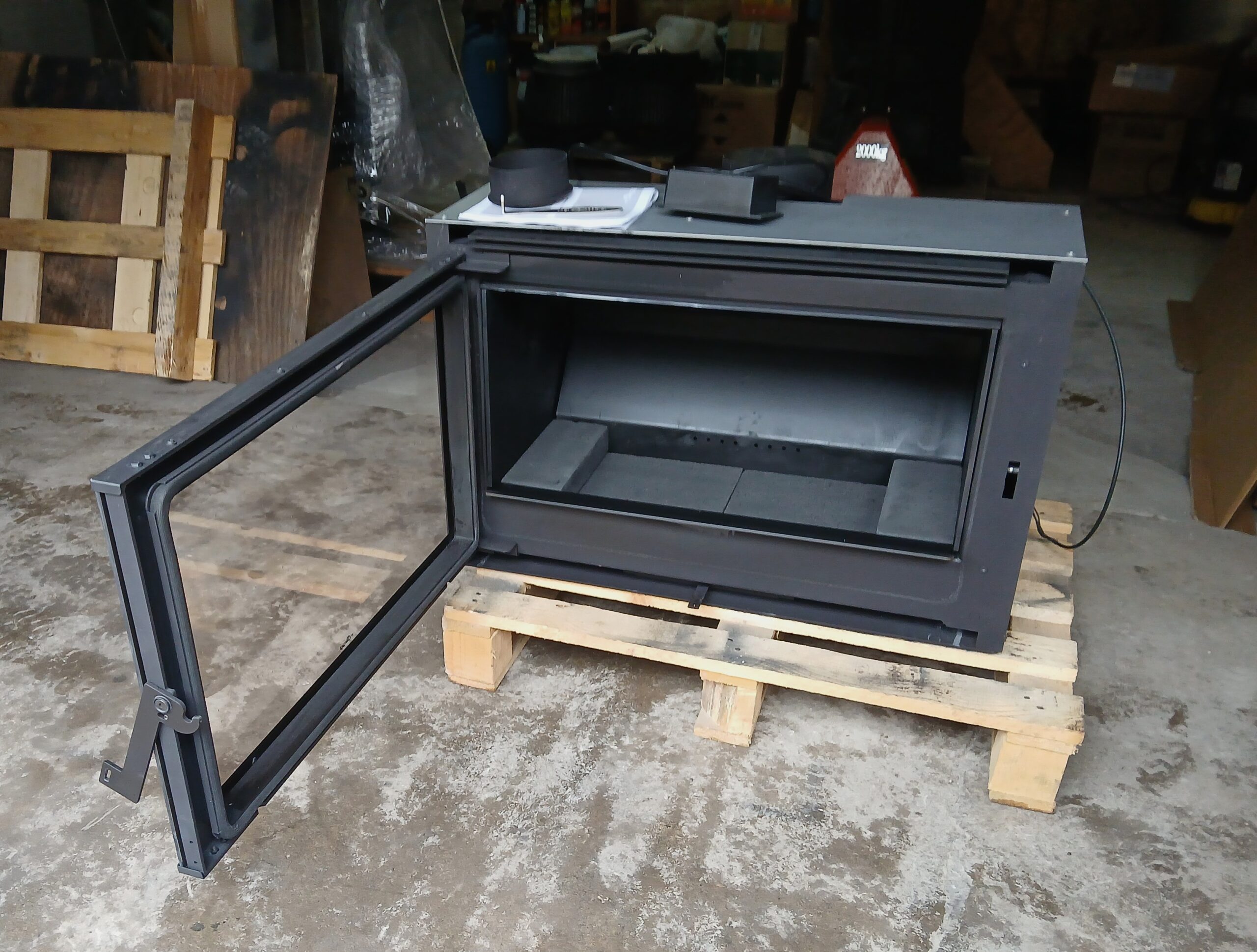 Superdeal Zwitserse inzet houthaard van Rüegg type Heatcube 49x75 met Ventilator en Kader - Afbeelding 3