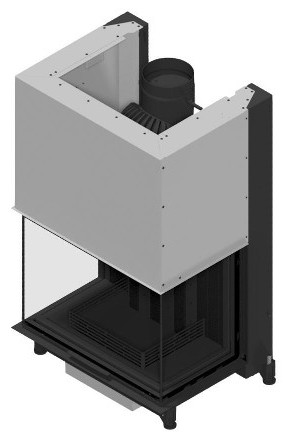 Topper 3-zijdige Zwitserse inbouw houthaard type RIII van Rüegg - Afbeelding 7