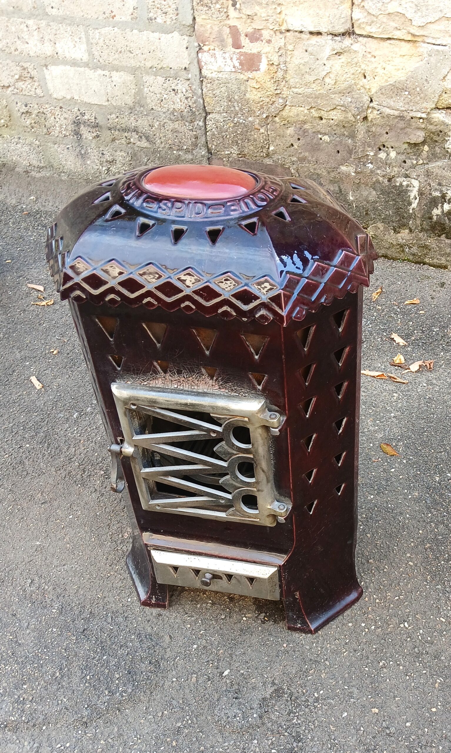 Paars geëmailleerd frans Art Deco kacheltje van Nestor Martin uit 1937 - Afbeelding 11